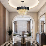 Modern circular K9 crystal chandelier