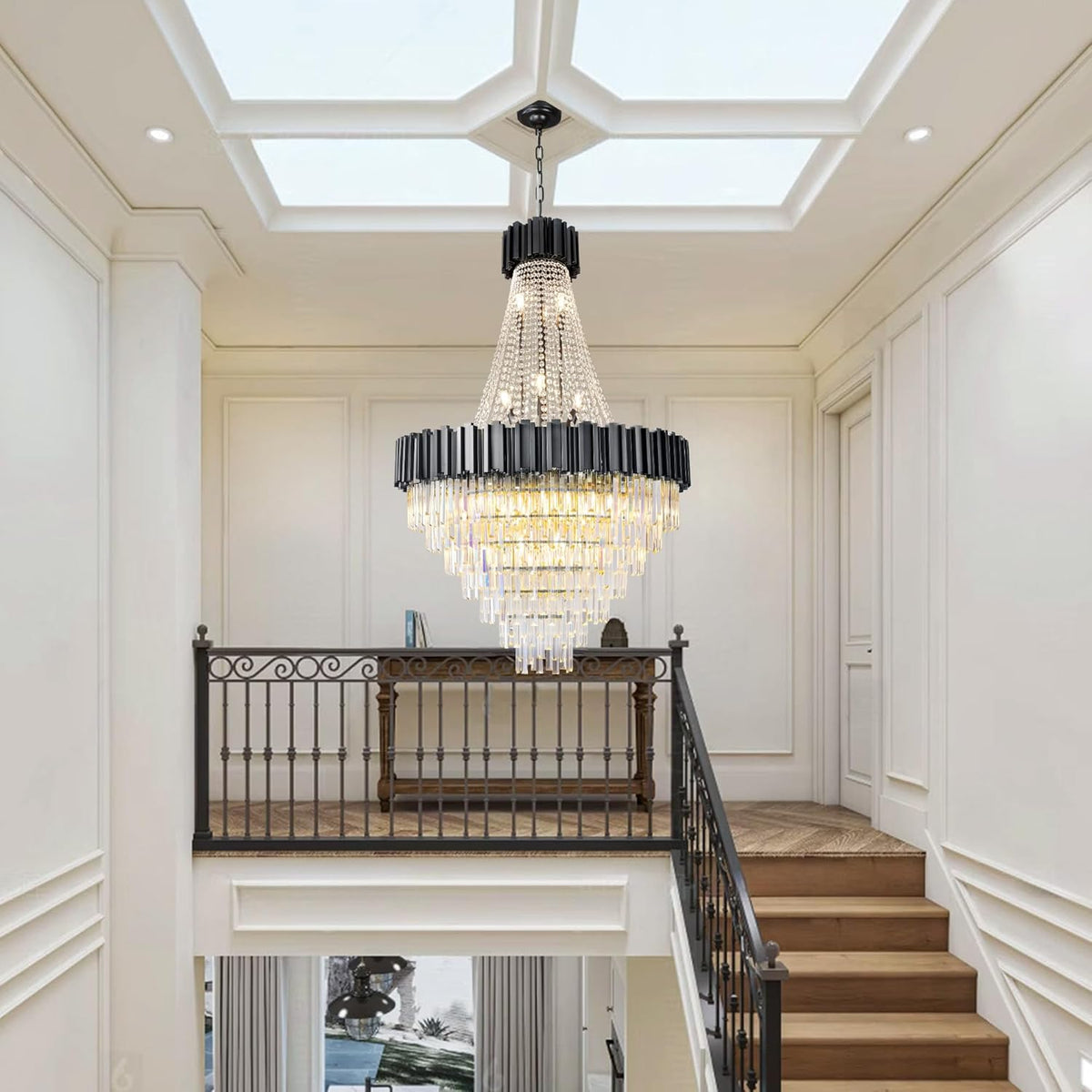 Modern circular K9 crystal chandelier