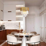 Modern circular K9 crystal chandelier