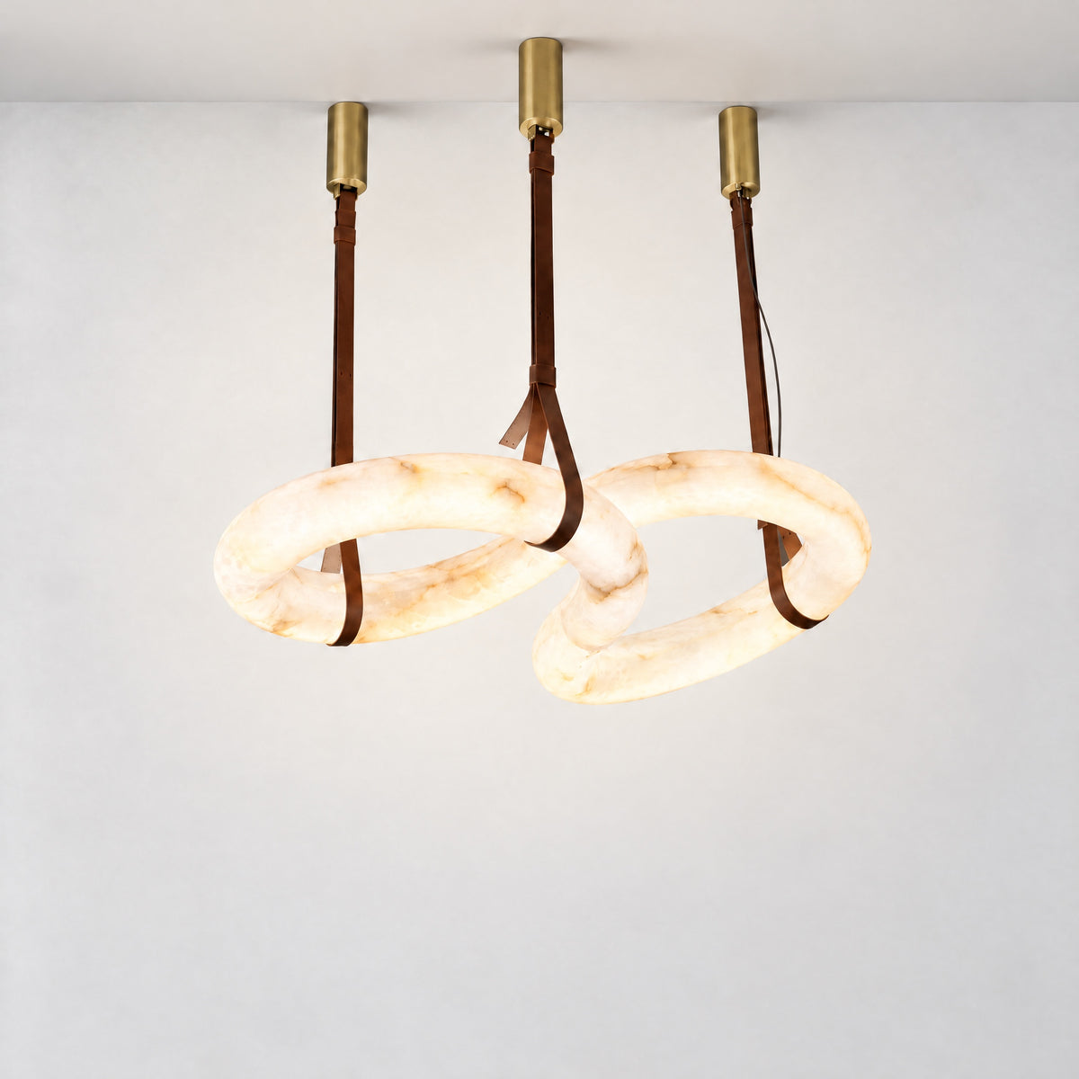 Modern Circular LED Pendant Chandelier – lights on