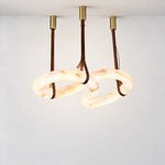 Modern Circular LED Pendant Chandelier – lights on