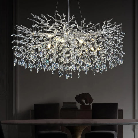 Modern Round Crystal Chandelier 21" 30" 40" - Fast Delivery-1-Yiosilamp