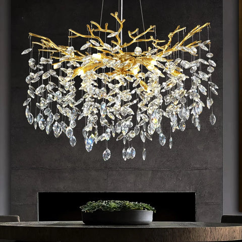 Modern Round Crystal Chandelier 21" 30" 40" - Fast Delivery-1-Yiosilamp