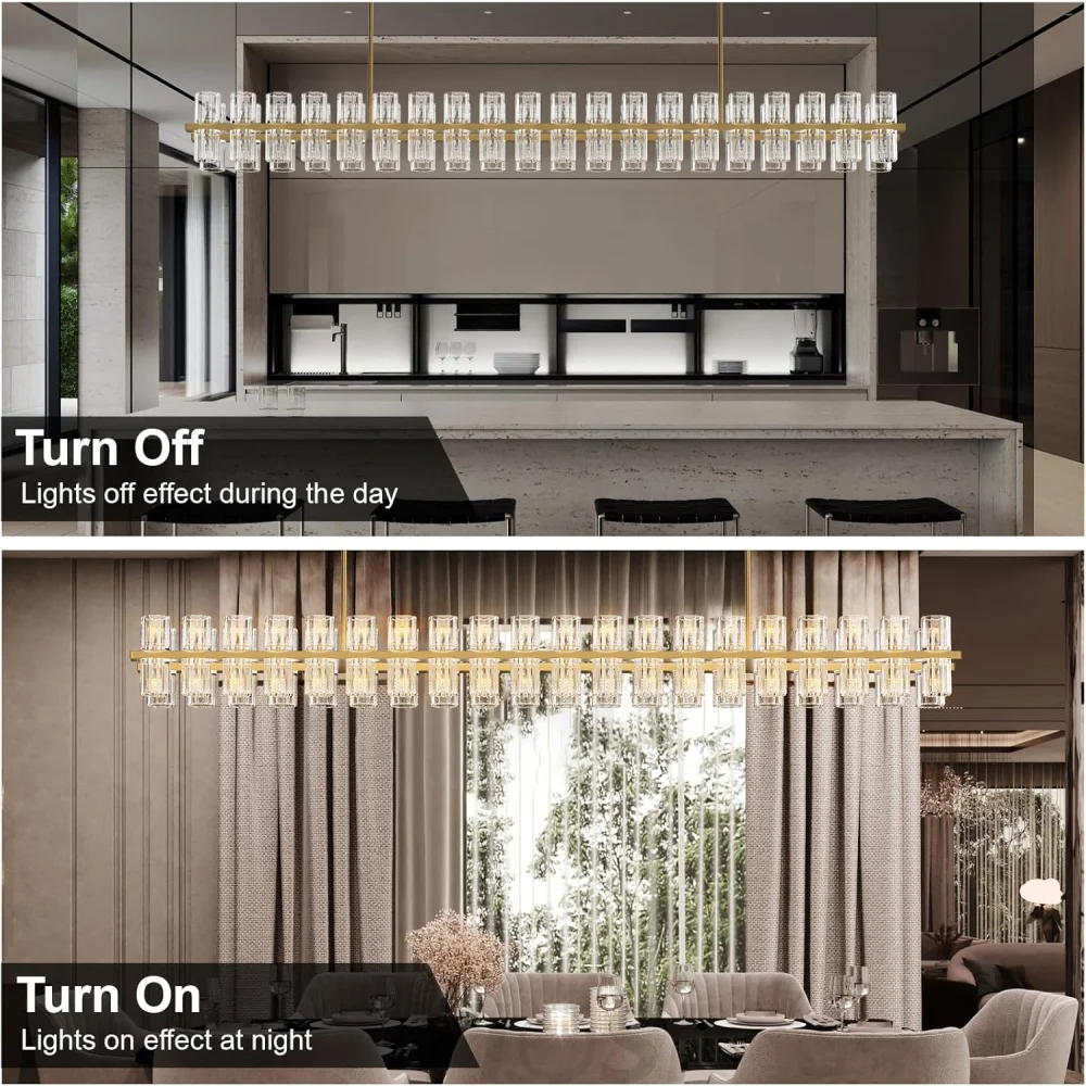 Modern Crystal Chandelier – Gold / Black – Multiple Sizes & Shapes