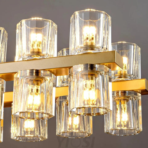 Modern Crystal Chandelier – Gold / Black – Multiple Sizes & Shapes