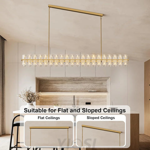 Modern Crystal Chandelier – Gold / Black – Multiple Sizes & Shapes