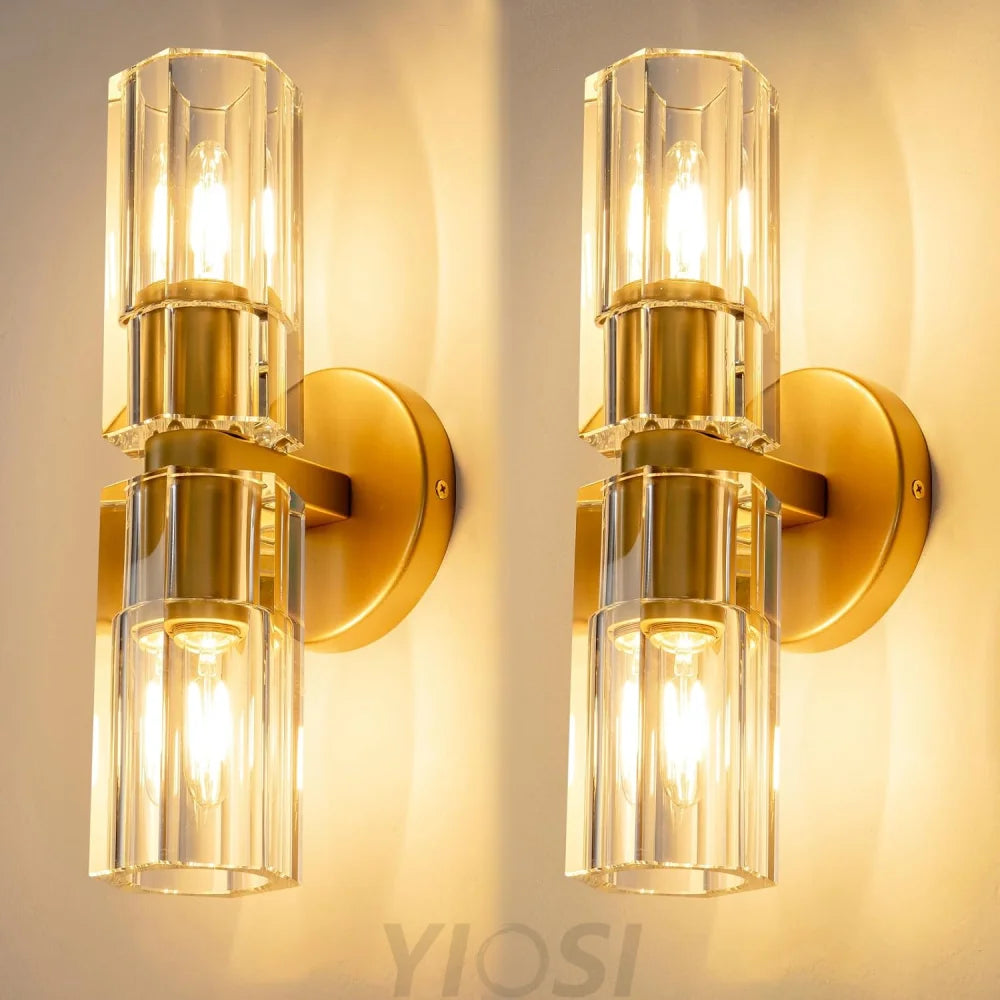 Modern Crystal Chandelier – Gold / Black – Multiple Sizes & Shapes