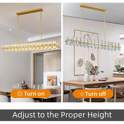 Modern Crystal Chandelier – Gold / Black – Multiple Sizes & Shapes