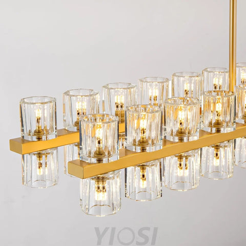 Modern Crystal Chandelier – Gold / Black – Multiple Sizes & Shapes