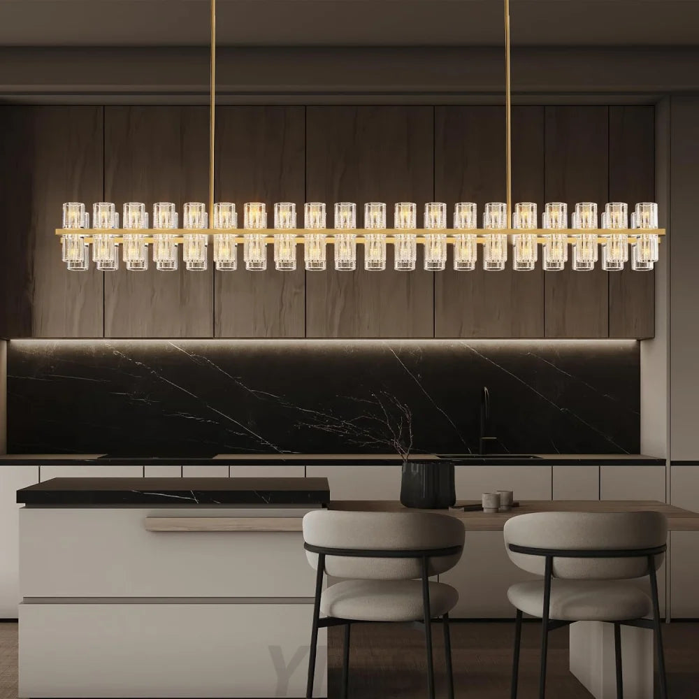 Modern Crystal Chandelier – Gold / Black – Multiple Sizes & Shapes