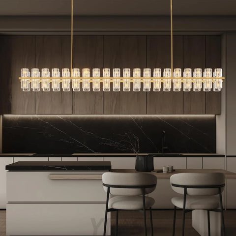Modern Crystal Chandelier – Gold / Black – Multiple Sizes & Shapes