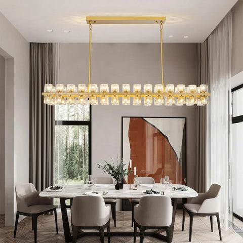 Modern Crystal Chandelier – Gold / Black – Multiple Sizes & Shapes