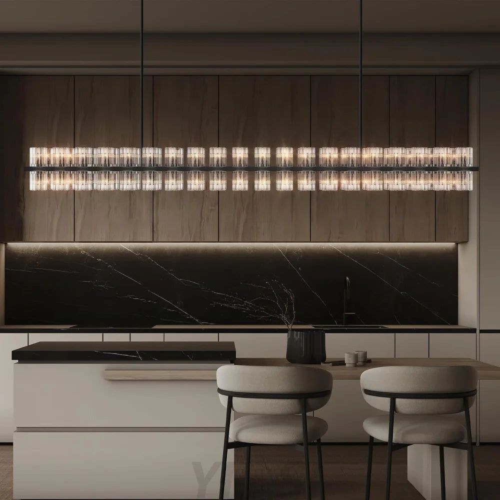 Modern Crystal Chandelier – Gold / Black – Multiple Sizes & Shapes