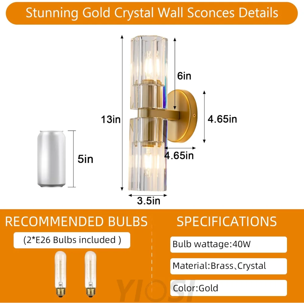 Modern Crystal Chandelier – Gold / Black – Multiple Sizes & Shapes