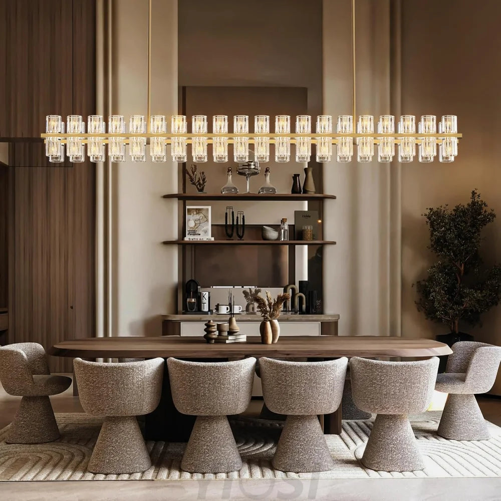 Modern Crystal Chandelier – Gold / Black – Multiple Sizes & Shapes