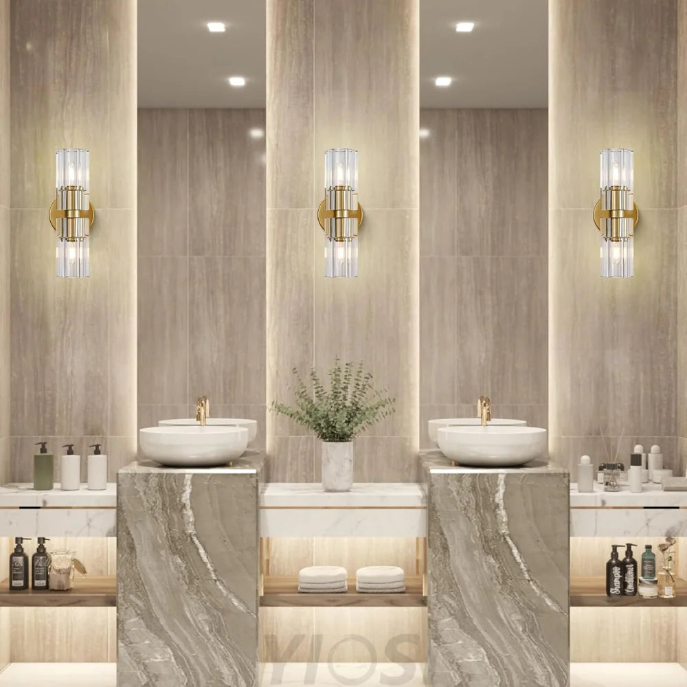 Modern Crystal Chandelier – Gold / Black – Multiple Sizes & Shapes