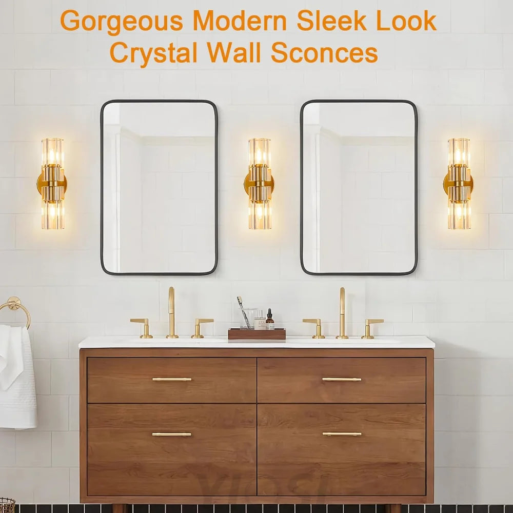 Modern Crystal Chandelier – Gold / Black – Multiple Sizes & Shapes