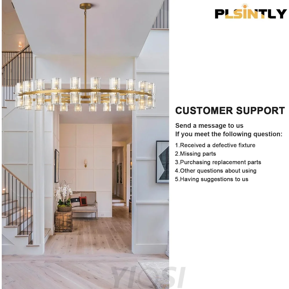 Modern Crystal Chandelier – Gold / Black – Multiple Sizes & Shapes