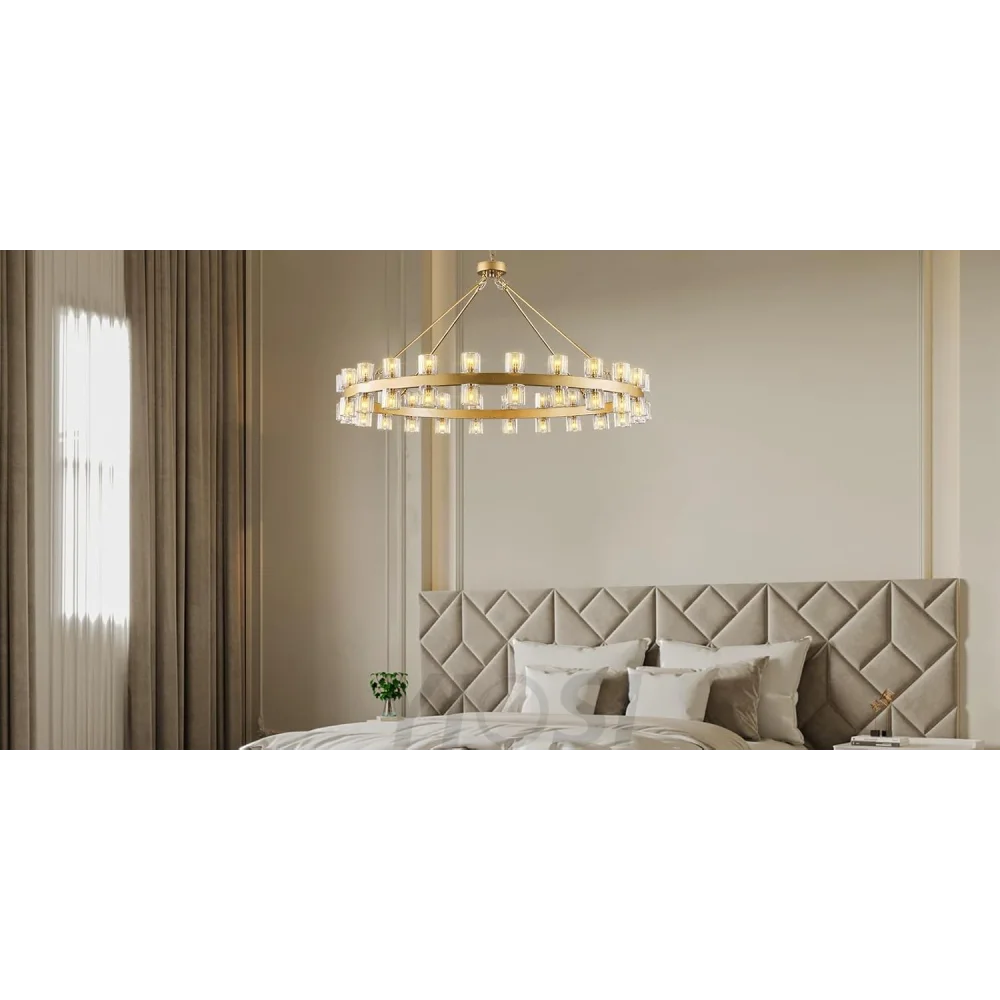 Modern Crystal Chandelier – Gold / Black – Multiple Sizes & Shapes