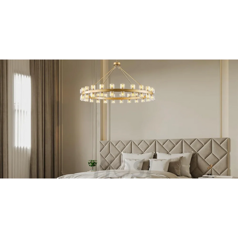Modern Crystal Chandelier – Gold / Black – Multiple Sizes & Shapes