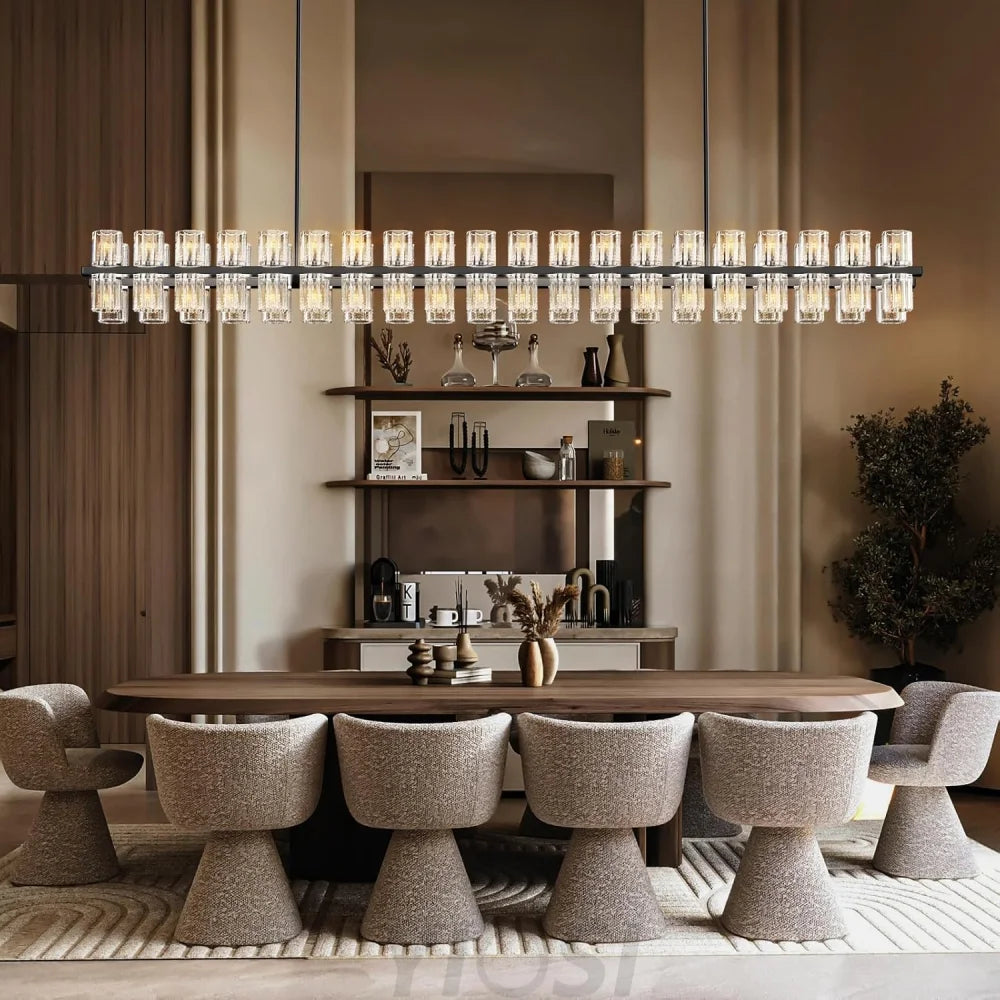 Modern Crystal Chandelier – Gold / Black – Multiple Sizes & Shapes