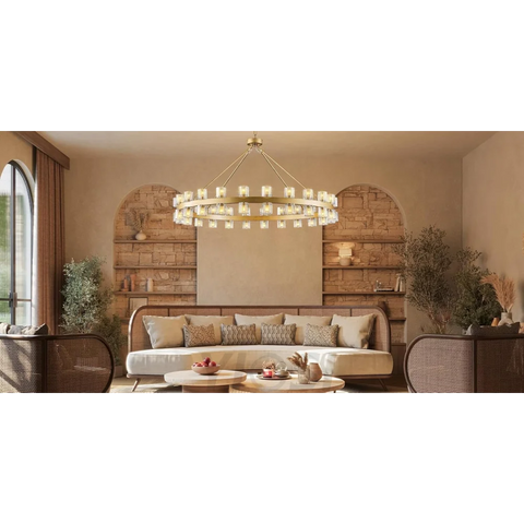 Modern Crystal Chandelier – Gold / Black – Multiple Sizes & Shapes