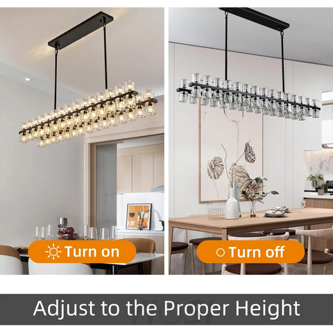 Modern Crystal Chandelier – Gold / Black – Multiple Sizes & Shapes