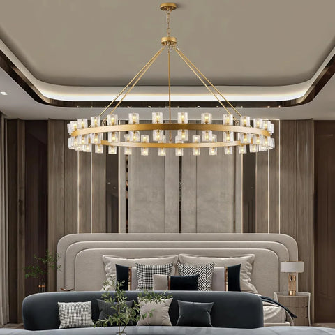 Modern Crystal Chandelier – Gold / Black – Multiple Sizes & Shapes