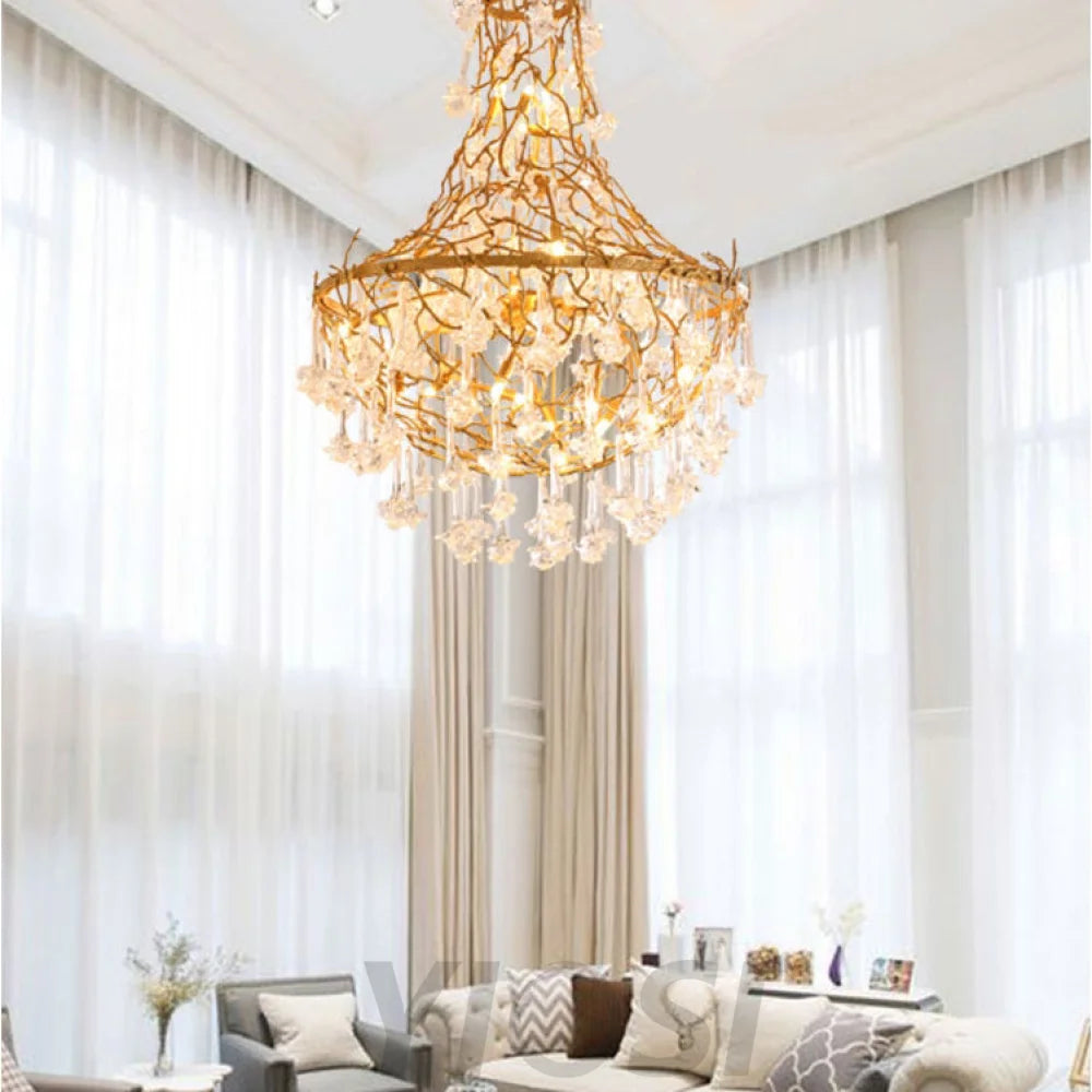 chandelier in living room