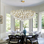 Modern crystal leaf-shaped chandelier