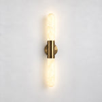 Modern Cylindrical LED Wall Sconce with Metallic Accent – lights on