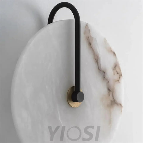 Modern Discs Alabaster Wall Sconce