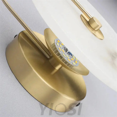 Modern Discs Alabaster Wall Sconce