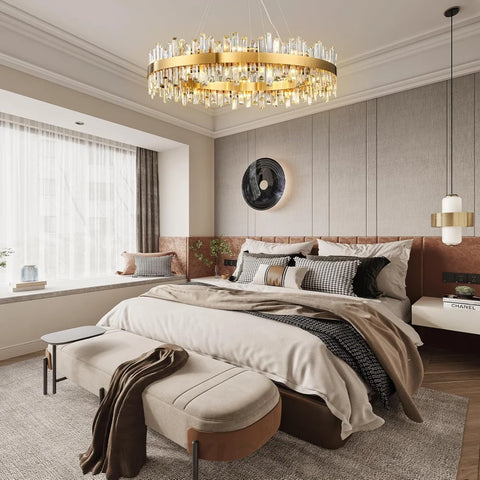 Modern Double-Layer Crystal Chandelier