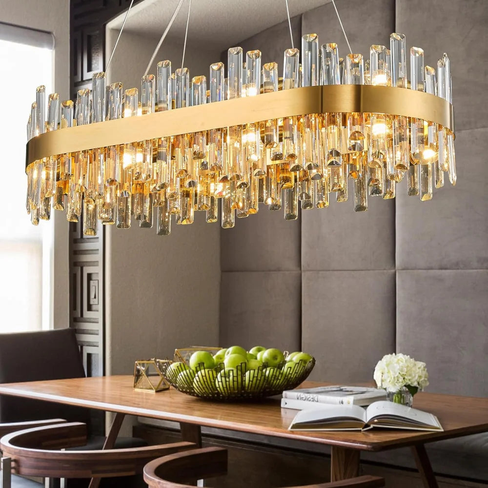 Modern Double-Layer Crystal Chandelier