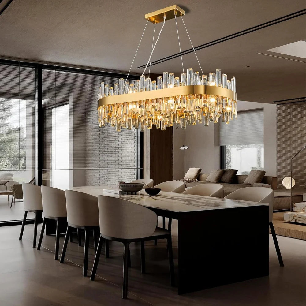 Modern Double-Layer Crystal Chandelier