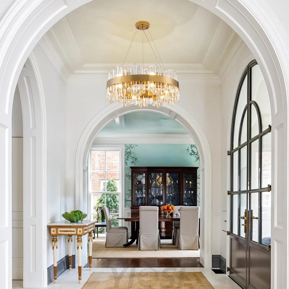 Modern Double-Layer Crystal Chandelier