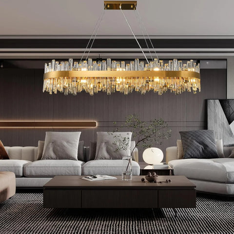 Modern Double-Layer Crystal Chandelier