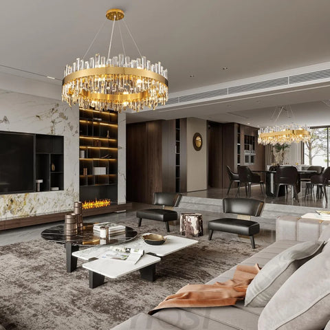 Modern Double-Layer Crystal Chandelier