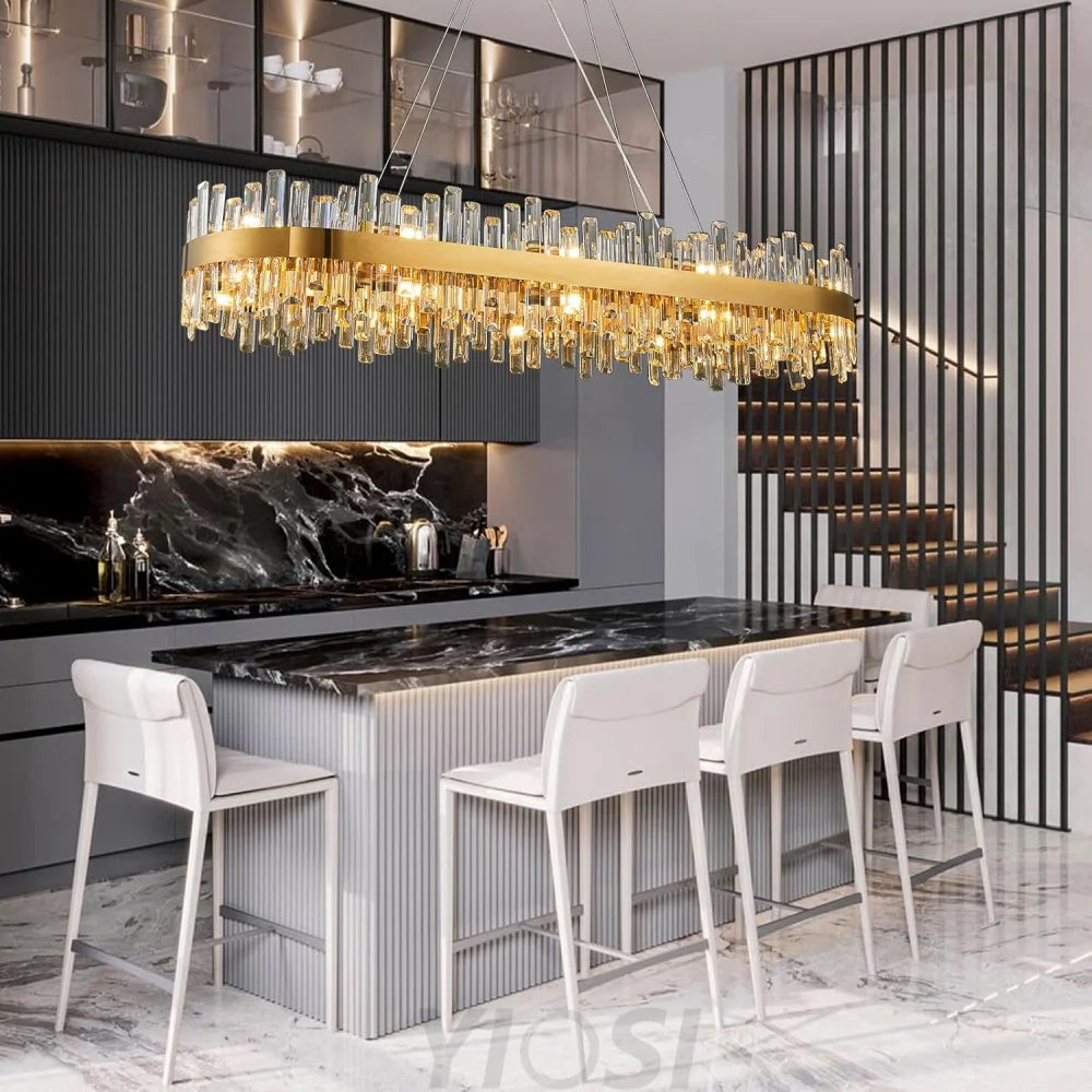 Modern Double-Layer Crystal Chandelier