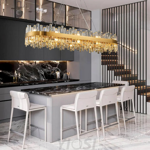 Modern Double-Layer Crystal Chandelier