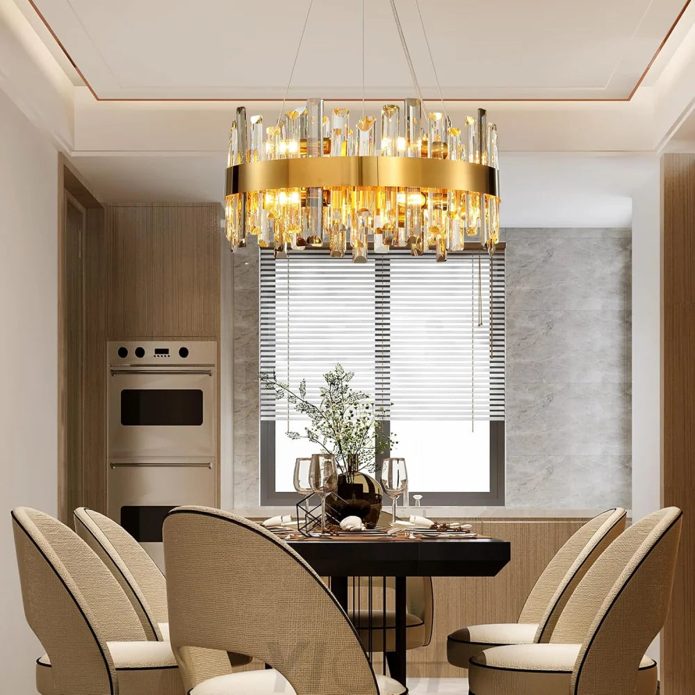 Modern Double-Layer Crystal Chandelier