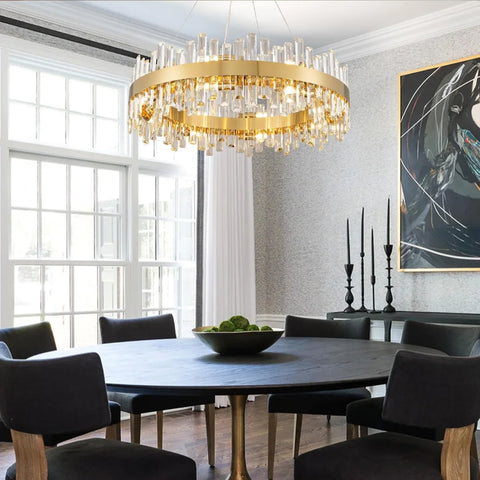 Modern Double-Layer Crystal Chandelier