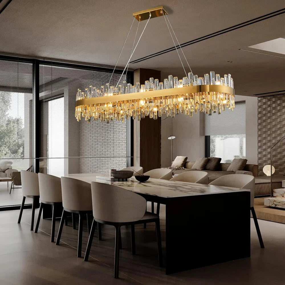 Modern Double-Layer Crystal Chandelier