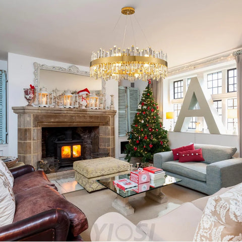 Modern Double-Layer Crystal Chandelier