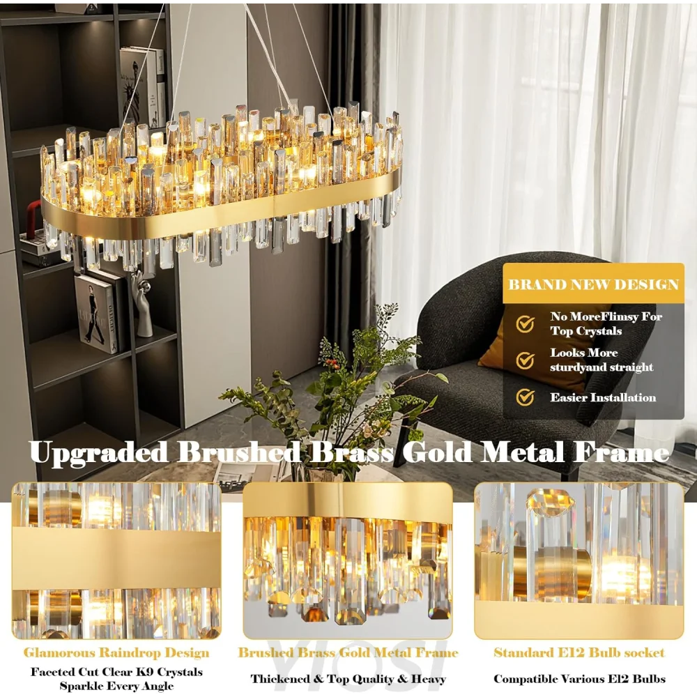 Modern Double-Layer Crystal Chandelier