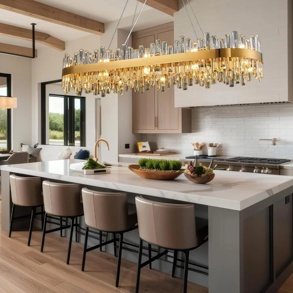 Modern Double-Layer Crystal Chandelier