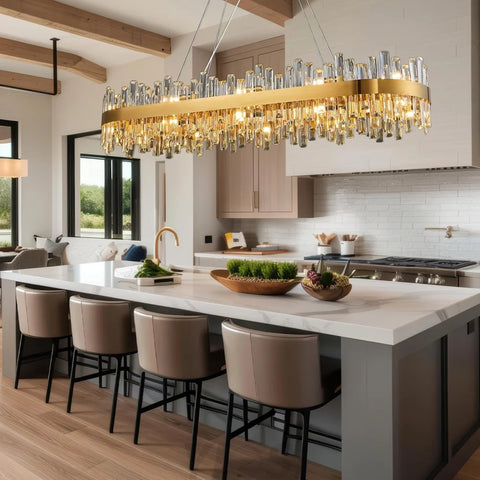 Modern Double-Layer Crystal Chandelier