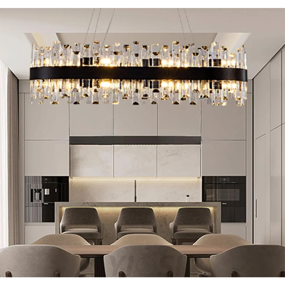 Modern Double-Layer Crystal Chandelier