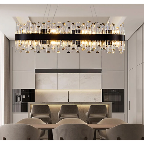 Modern Double-Layer Crystal Chandelier